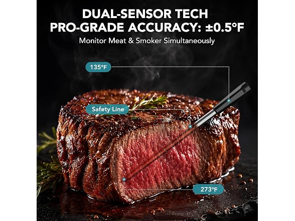 Ultrean Smart Wireless Meat Thermometer