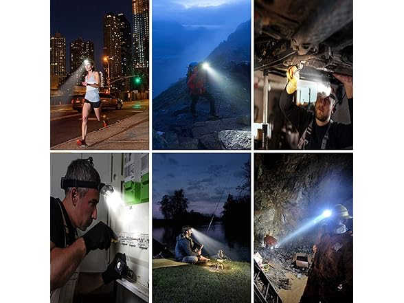 XUNLuxi 2 Pack Rechargeable Headlamp,USB