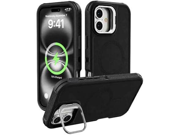 WOONITH iPhone 17 Case Black