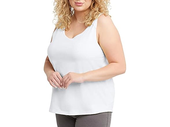 Hanes Women (XS) Originals Tank Top White