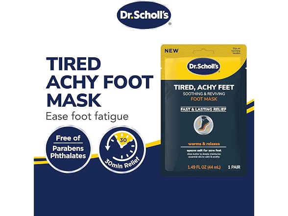 Tired Achy Feet Soothing and Reviving Foot Mask