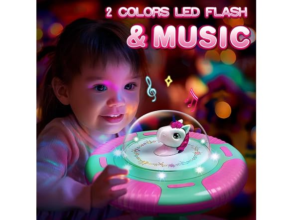 RMOKA Unicorn Sit & Spin Toy w/ LED & Music Purple