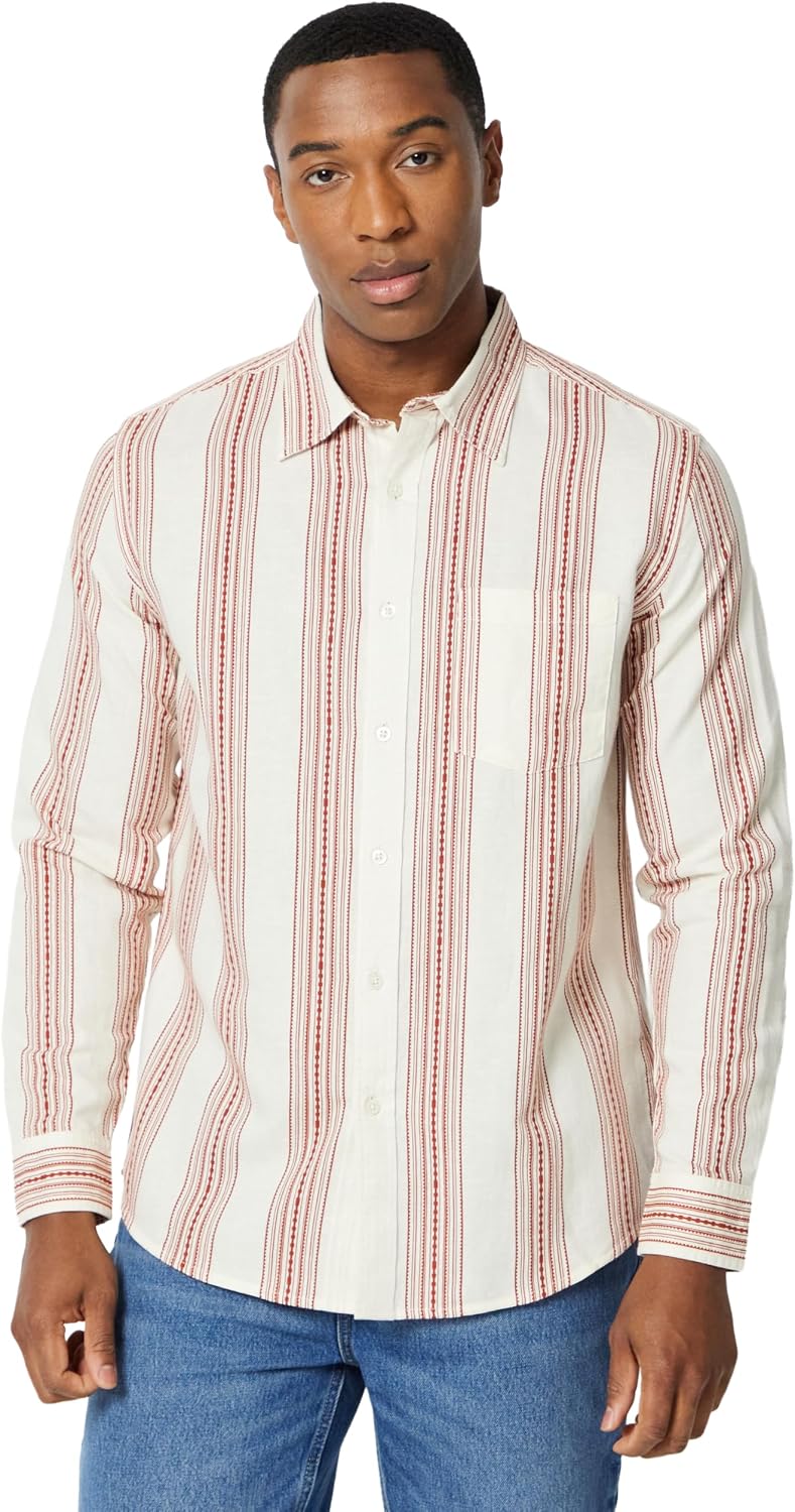 Amazon Essentials Men Regular-fit Long Linen Shirt - Gallery 7
