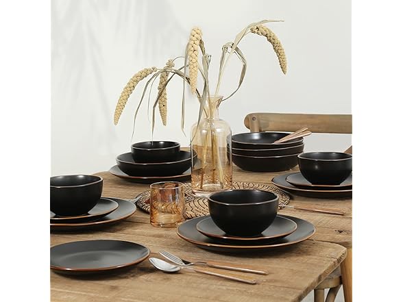 Stone Lain Brasa Modern Stoneware 16 Piece Dinnerware Set