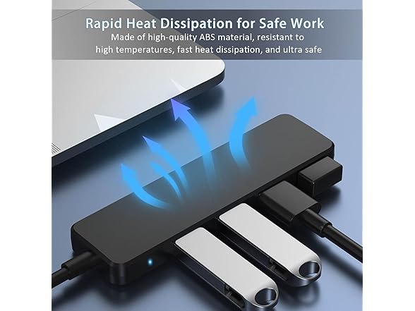 USB C Hub 3.0, AKWOR 4-Port USB Extender