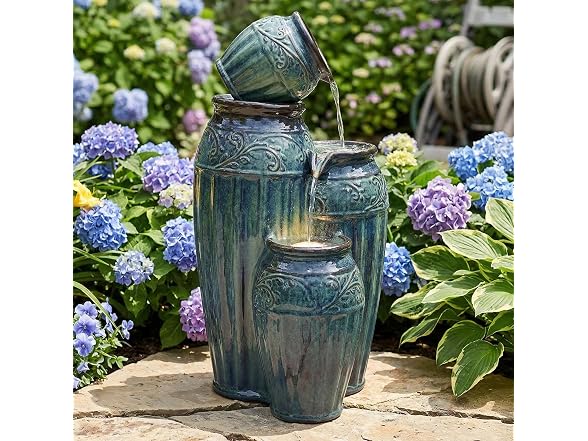 Tour de Vase Ceramic 27-Inch Fountain - Gallery 7