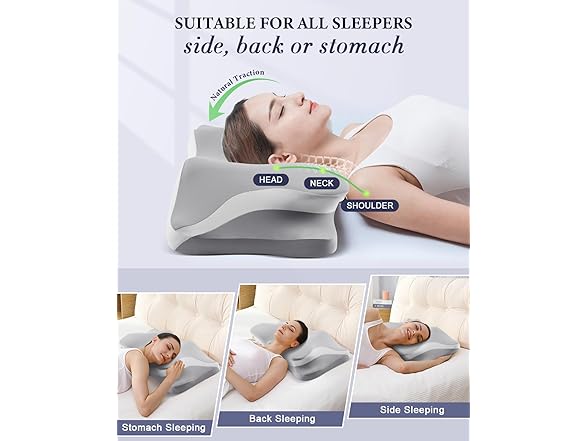 Silkena Cervical Neck Pillow for Pain Relief