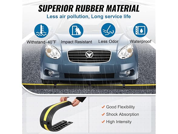 3.28 ft Cable Protector Ramp, 4 Pack of