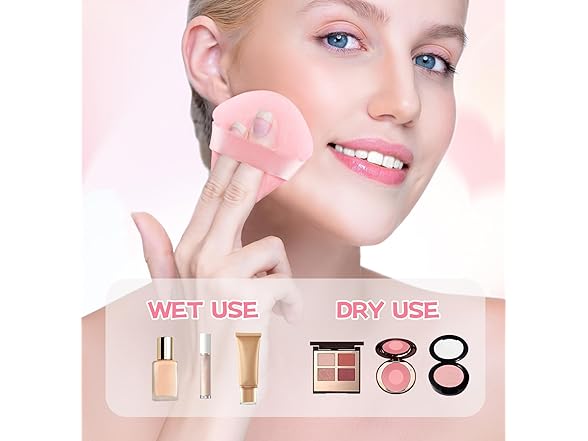 8 Pieces Triangle Powder Puff Face