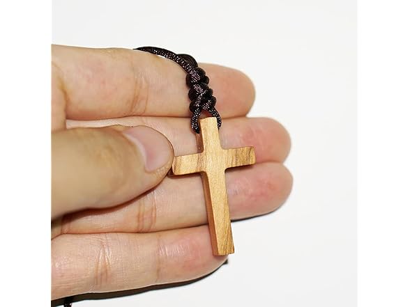 Xianli Natural Wood Cross Necklace