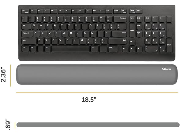 Fellowes BREYTA Keyboard Wrist Rest - Gray