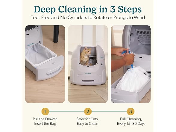 Petcove PurrTek Max Self Cleaning Cat Litter Box