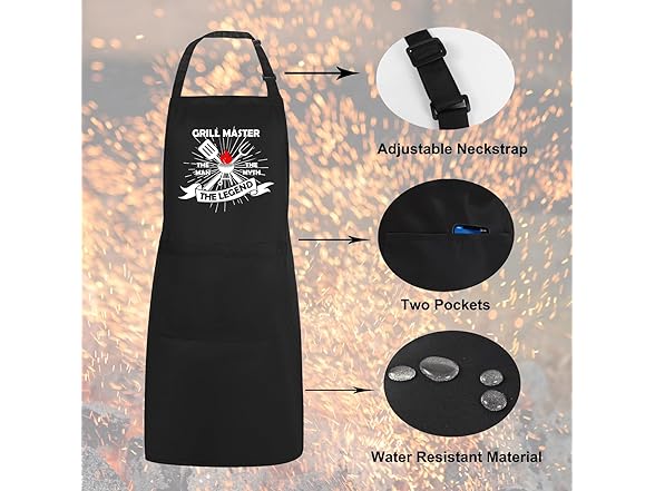 Grilling Aprons for Men, BBQ Dad Apron