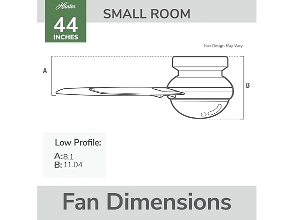 Hunter Fan 44" Fresh White w/ Remote