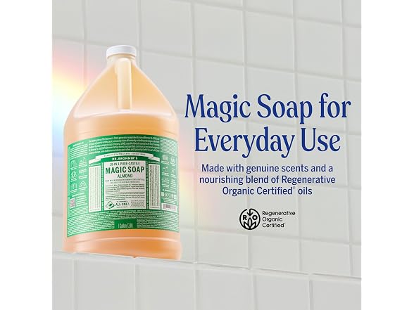 Dr Bronners Almond Pure Castile Soap 1 Gallon