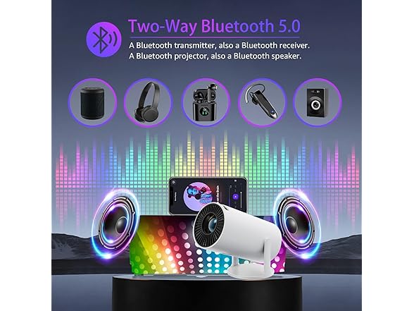 4K Mini Projector With WiFi6/BT