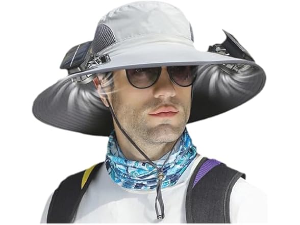 oliwex Solar Fan Hat with 2 Solar Fans