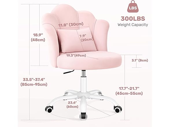 BestGlory W0893 Petal Vanity Chair with Wheels 1