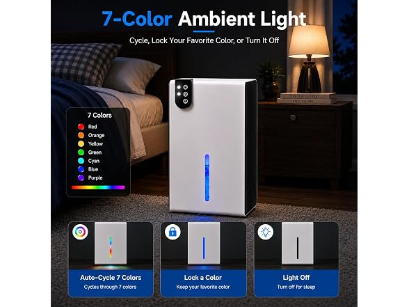 WoEleLigt Dehumidifiers for Home, White Black - Gallery 5