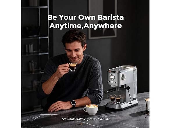 avigator Espresso Coffee Machine with Milk Frother