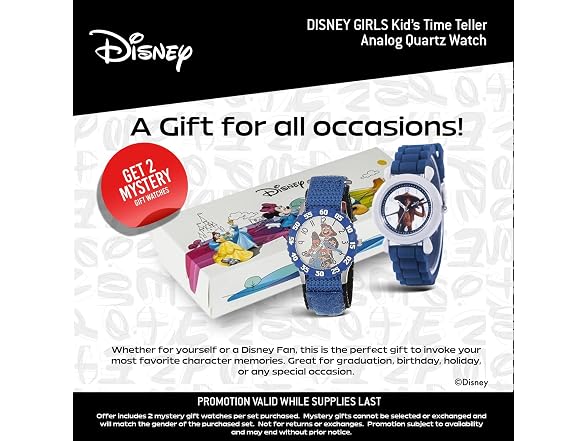 Disney Boys 2-Pack Watch Kids Ages 4–7 Set