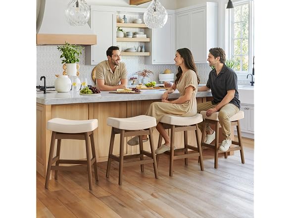 Cozyman Bar Stools Set of 4 Linen Color