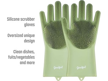 $6.99, Was $14.51, 51% Off! Goodful Silicone Kitchen Rubber Gloves dealfomo