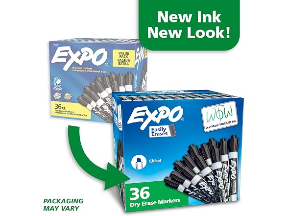 EXPO EXPO Dry Erase Markers, Black