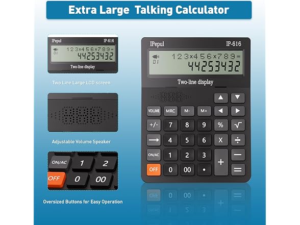 iPepul LCD Display Talking Calculator