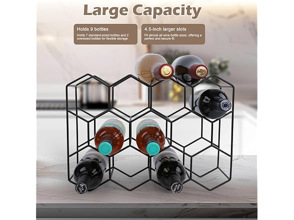 Stainless Steel Countertop Wine Bottle Holder
