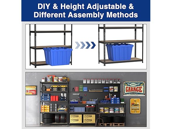 WORKPRO 5-Tier Steel Shelf 35x17x72