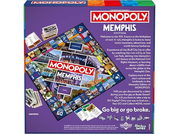 Monopoly Board Game – Memphis, TN Edition