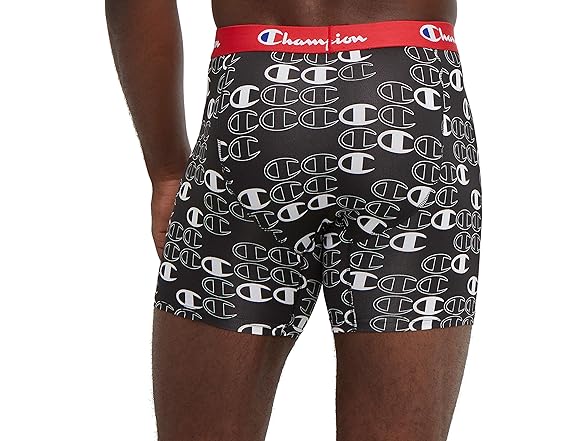Champion Mens Boxer Briefs 3Pk Gray (M)
