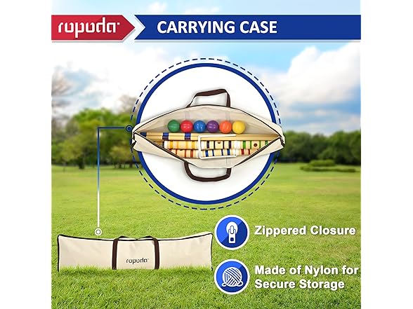 6-Player Croquet Set Lawn Game w/ Bag