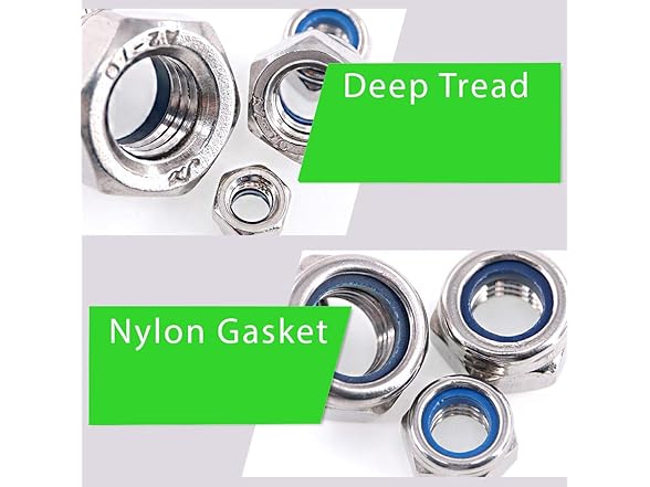 Lock Nut Kit 82Pcs 304SS M3-M8 5Size