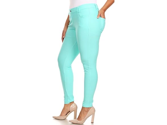 Yelete Women (XXL) Basic Five Pocket Stretch Pants