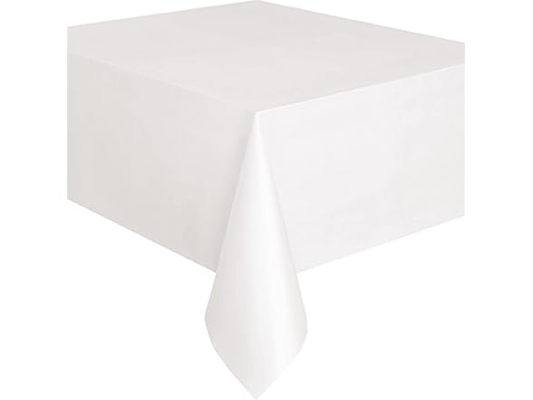 Lavender Solid Rectangular Plastic Table Cover