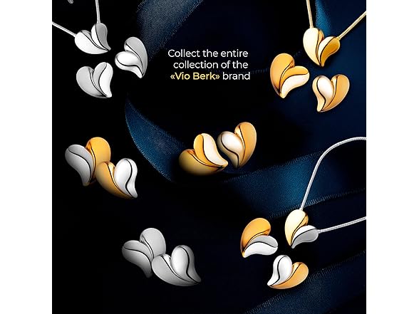 Vio Berk 18K Gold Plated Heart Earrings