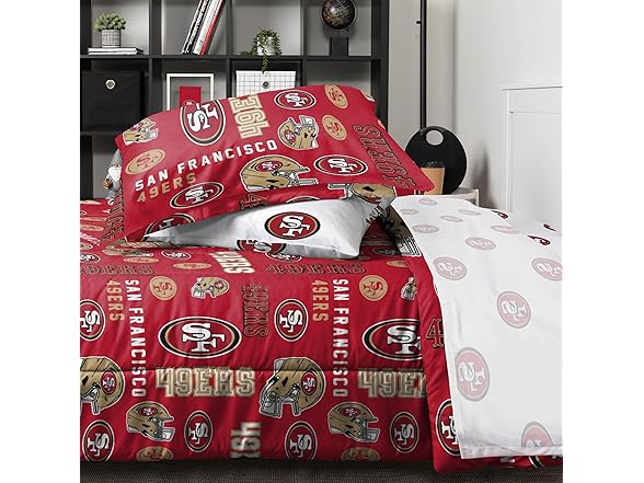 SAN FRANCISCO 49ERS Team Color Bed In a Bag Full Set