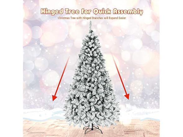 Goplus 7.5ft Pre-Lit Artificial Christmas Tree