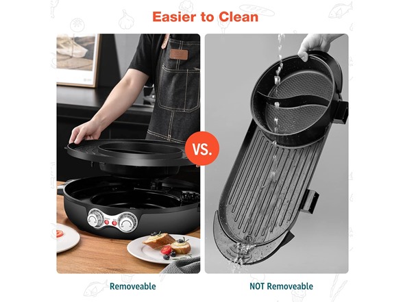 ANKYNE Multi-Function Hot Pot & Grill Cooker Black