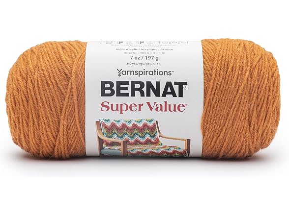 Bernat Super Value Solid Yarn-Masala