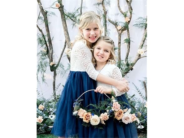 2Bunnies (4T) Girl Peony Lace Back A-Line Dress