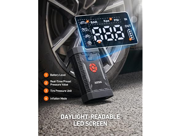 AstroAI A30 Jump Starter Tire Inflator