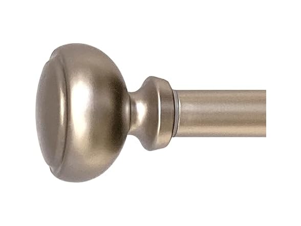 Decopolitan Fairbanks 26-48 Inch Curtain Rod, Pewter