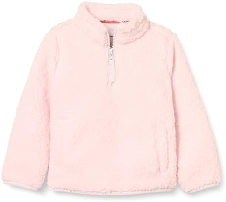 Amazon Essentials Toddler Girls' Sherpa Fleece Quarter-Zip Jacket