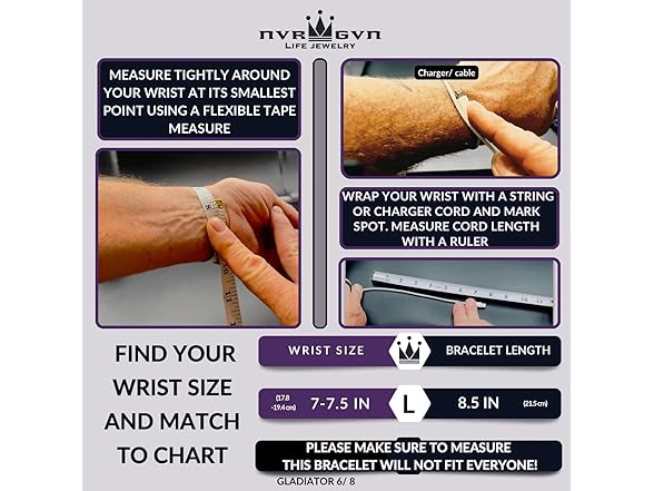 NVR GVN Men's Stainless Steel Bracelet