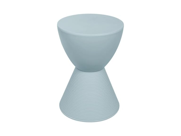LeisureMod BS12DBU Boyd Round Side Table Dusty Blue