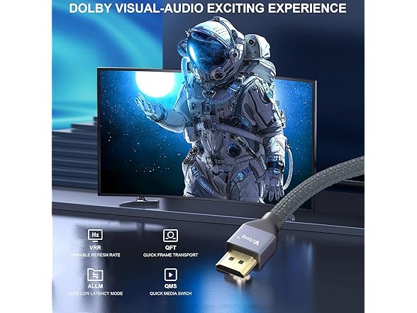 VJitong HDMI 2.1 Cable 6.6FT