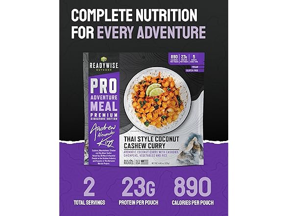 ReadyWise Thai Coconut Cashew Curry 1 Pouch